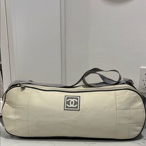 Chanel White Duffel Bag